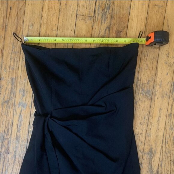 GAUGE81 Natal Mini Dress Black Strapless Wrap Draped Grain Ge Poudre - Picture 5 of 6